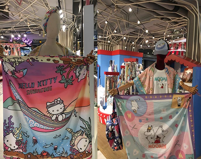 hello kitty scarf, bangkok shop