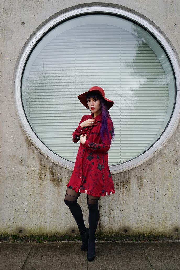 red hat dress goth dresses