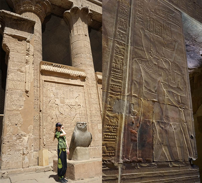 horus statue edfu temple 