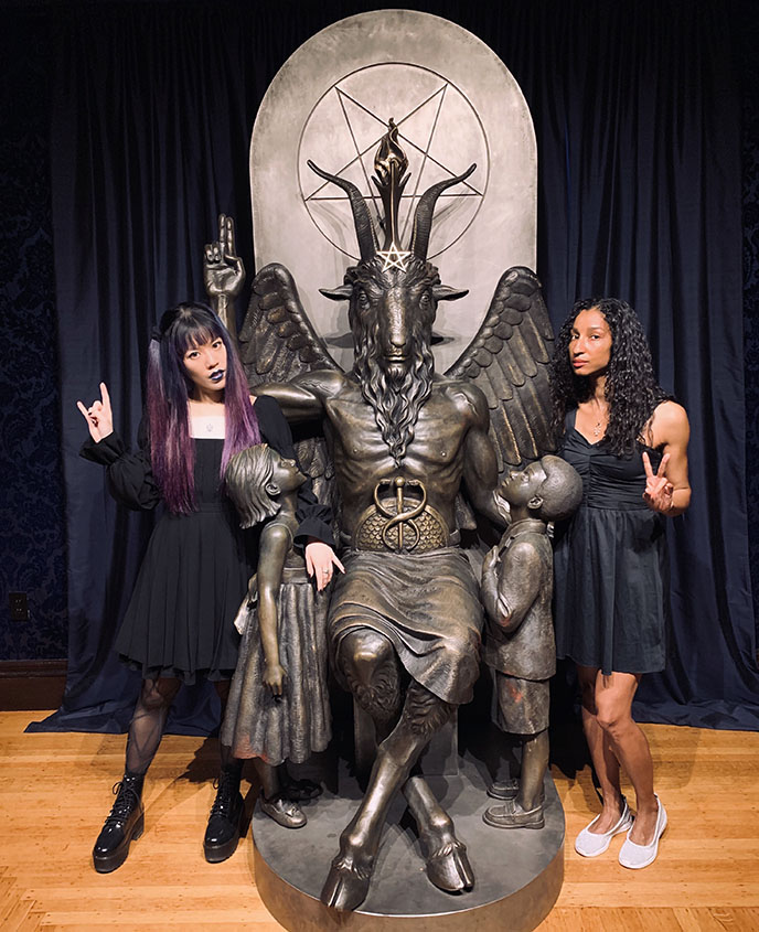 Visit us in Salem - Baphomet statue - TST