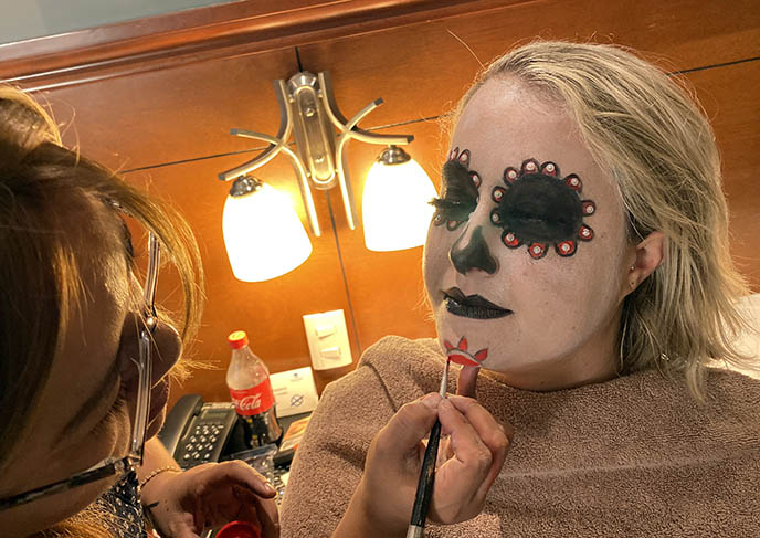 sugar skull makeup artist, facepaint