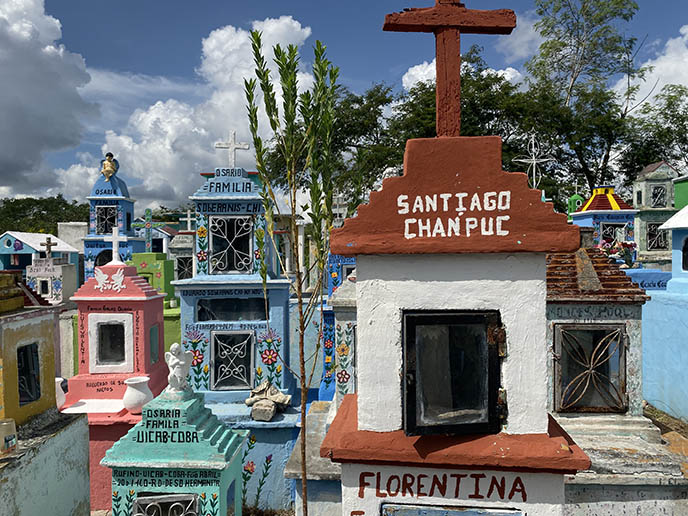 cheerful cemeteries mexico yucatan graveyard colors