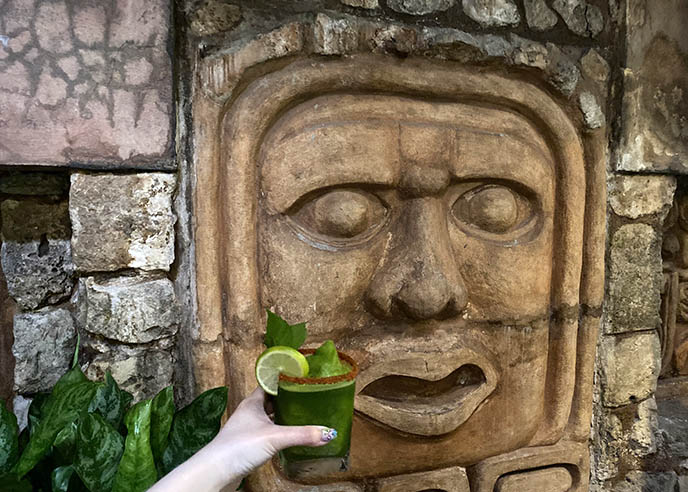 Pre-Columbian stucco head mayan face