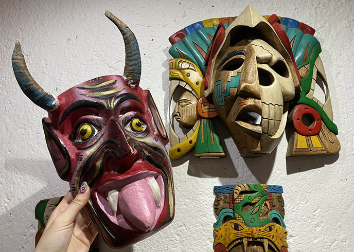 mexican devil demon mask horns mexico satan