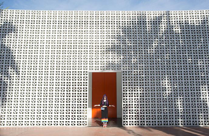 parker palm springs hotel door entrance entry