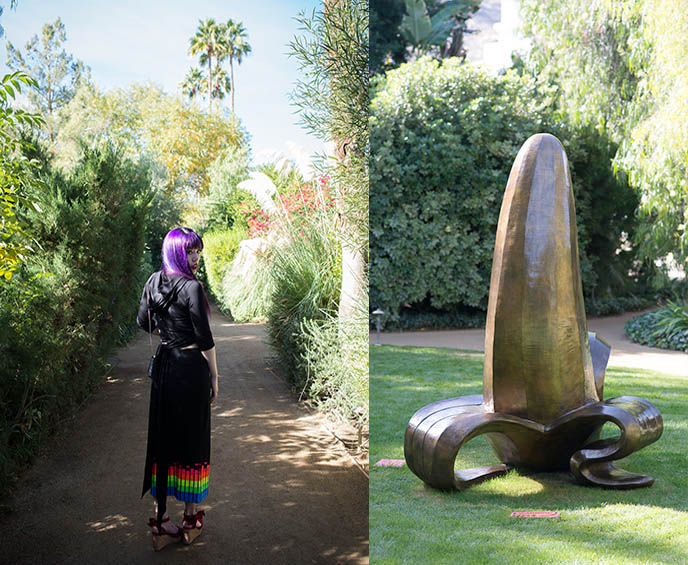 bronze banana sculpture palm springs parker