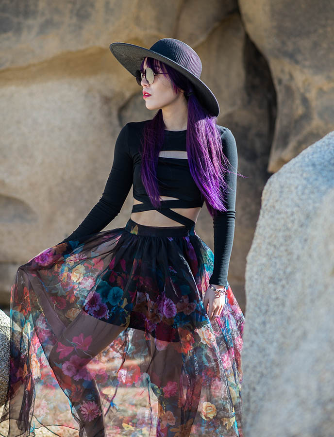 california desert goth gothic black hat