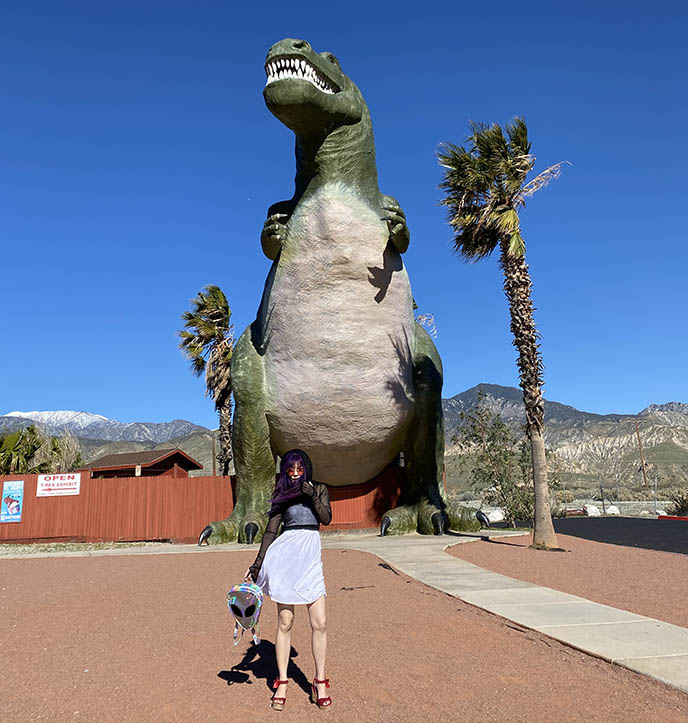 t-rex statue palm springs Mr. Rex