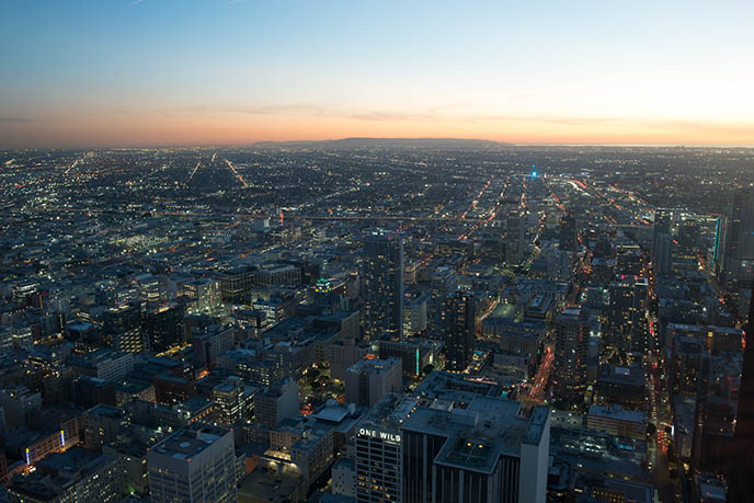 downtown la view panorama buildings