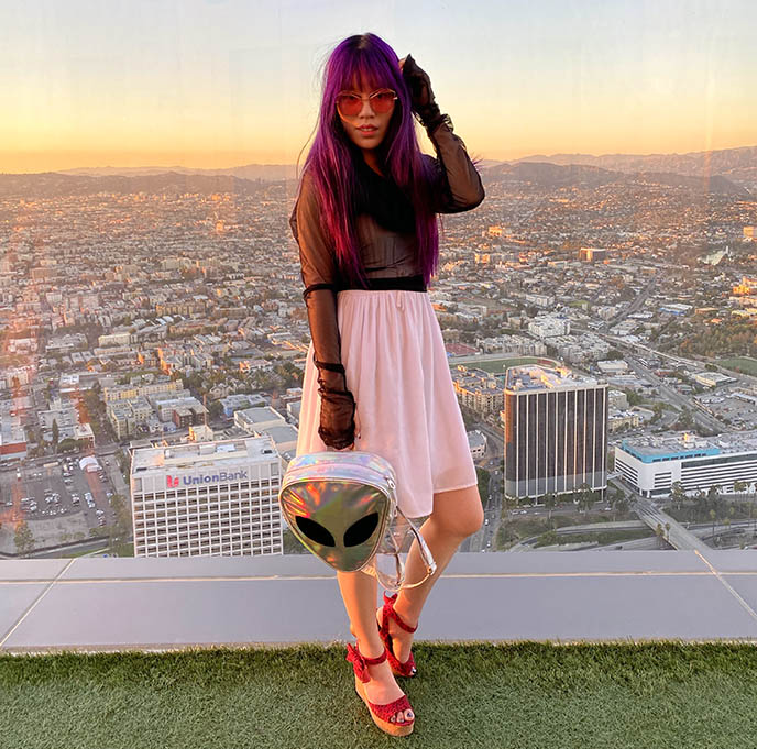 sunset la golden hour photos fashion blogger skyspace