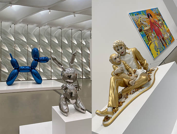 The Broad museum, Jeff Koons, Michael Jackson monkey balloon animals