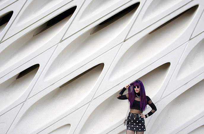 broad museum facade entrance skylight girl