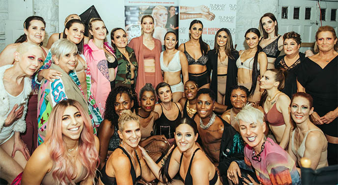 breast  cancer surgery scars nyfw  models