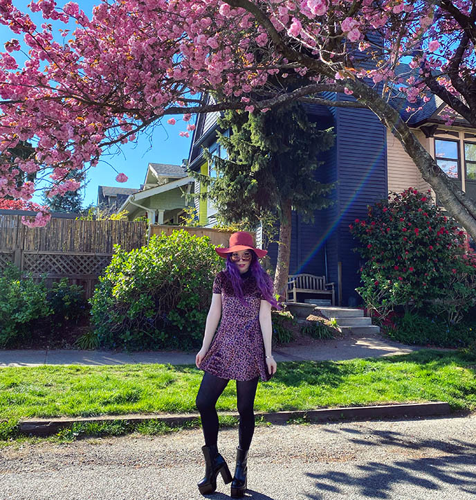 Valfré Tita Dress, French velvet floral pink minidress flowers print