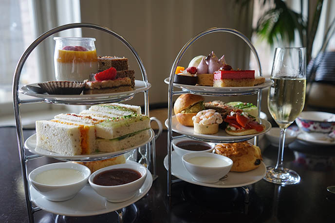 fairmont empress tea menu savory sweet desserts tray