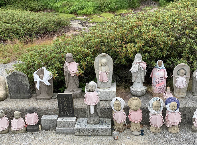 mount osore jizo children stone statues