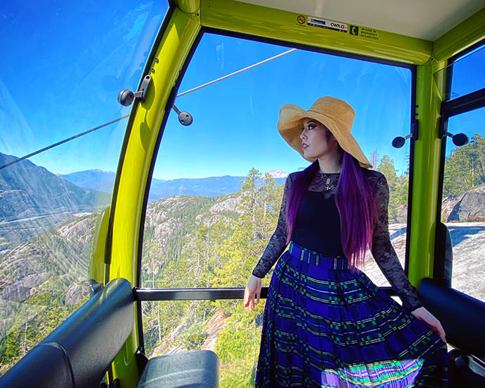 sea to sky gondola inside car squamish british columbia