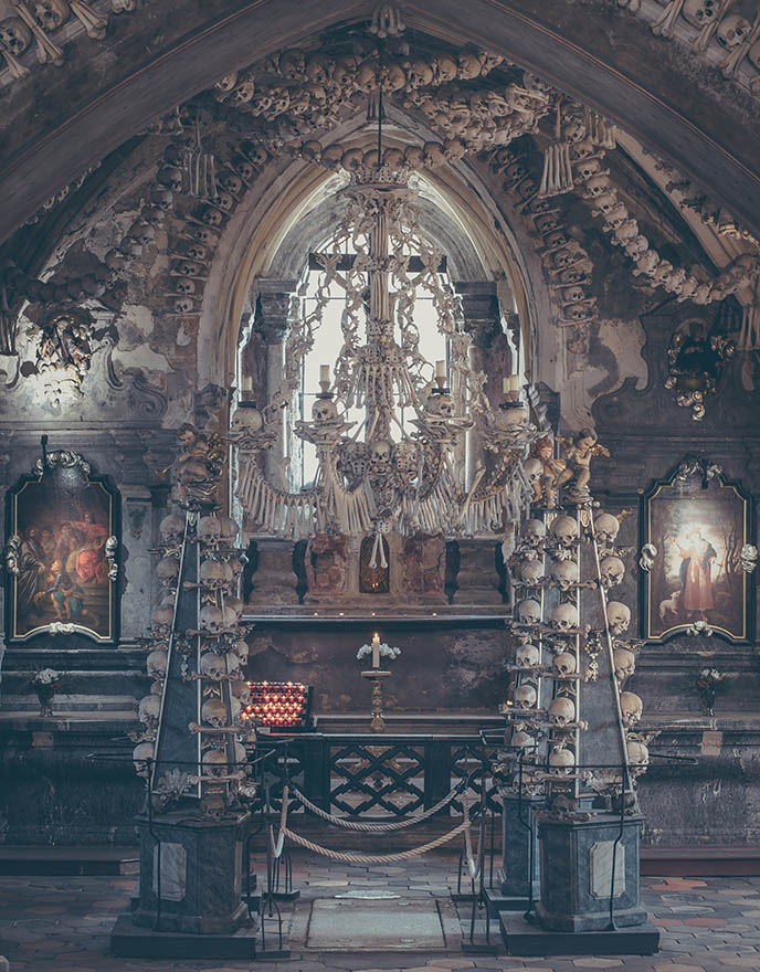 sedlec ossuary goth gothic bones church wedding venue