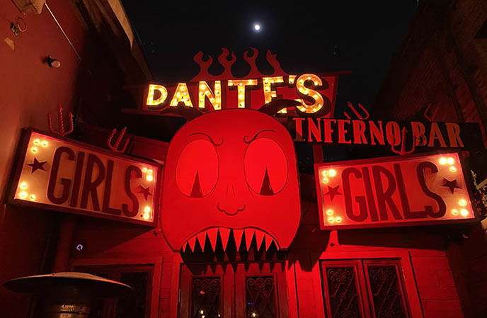 dante's interno bar, hollywood la theme bars goth