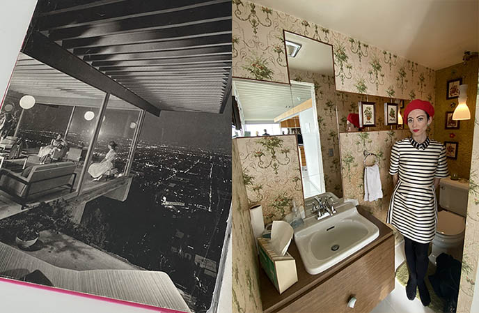 julius shulman famous modern architecture photo, stahl house bathroom