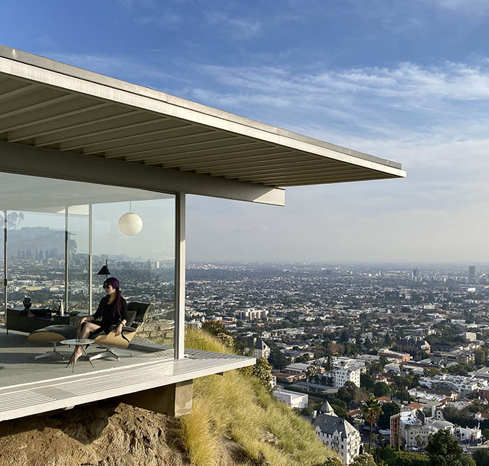 glass house overlooking los angeles, perre koenig case study architecture