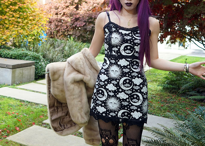 gothic celestial stars moon dress too fast clothing