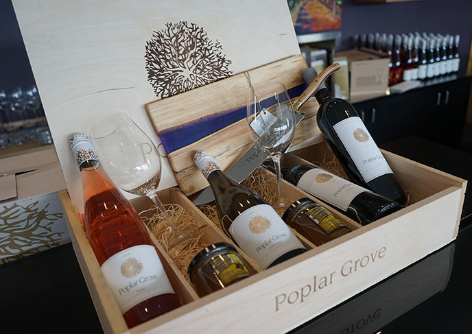 poplar grove box of wines gifts