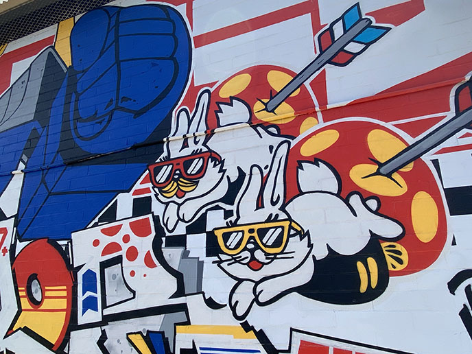 gundam robot rabbits Kaka'ako artists