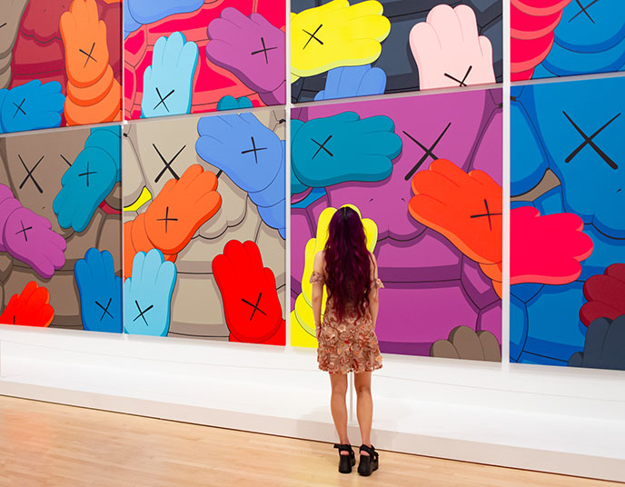 kaws paintings gift shop store brooklyn museum