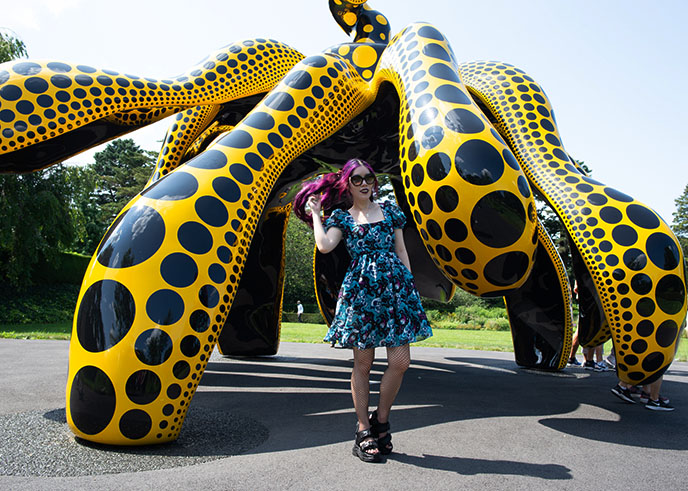 Who says New York isn't colorful in January?! Yayoi Kusama for