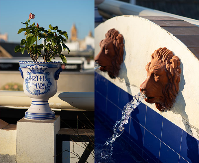 seville hotel dona maria terrace patio swimming pool 