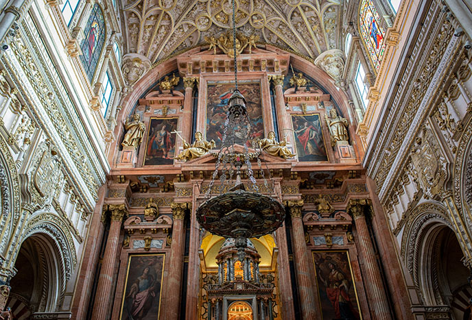  mosque cathedral of cordoba altar paintings