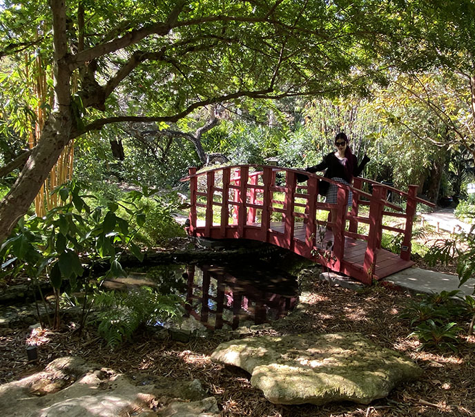  Miami Beach Botanical Garden japanese red bridge