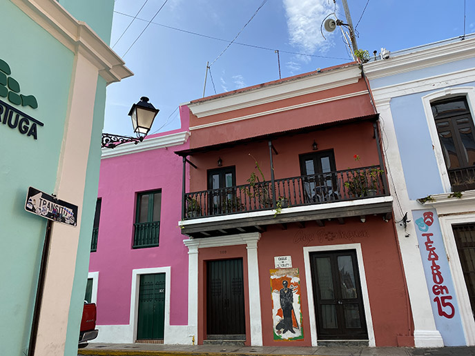 rainbow houses buildings old san juan