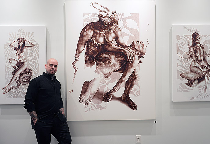 vincent castiglia blood paintings art gallery