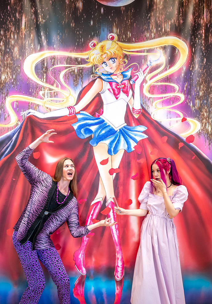 usagi sailor moon serena art visiting museum tokyo japan