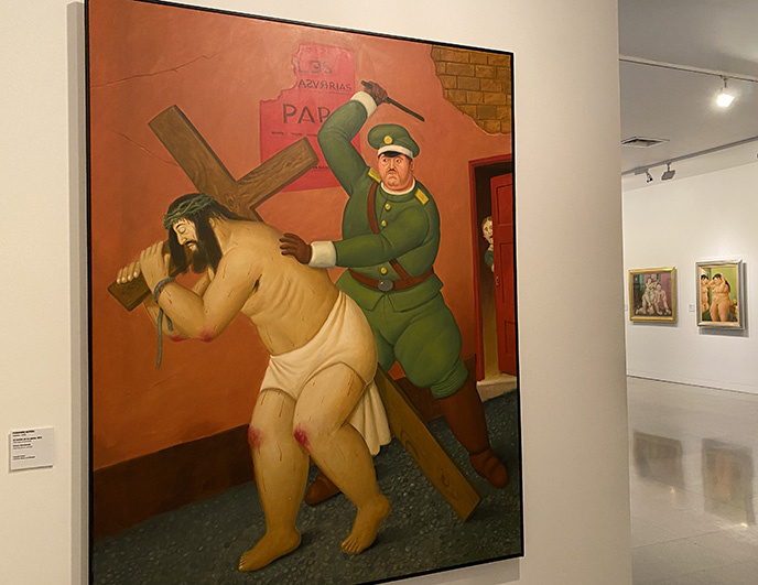 botero religious paintings jesus cross strange odd weird artist