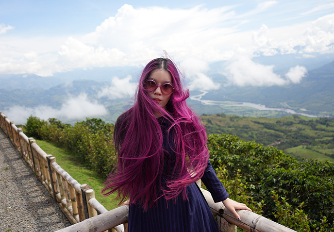 long magenta purple pink hair