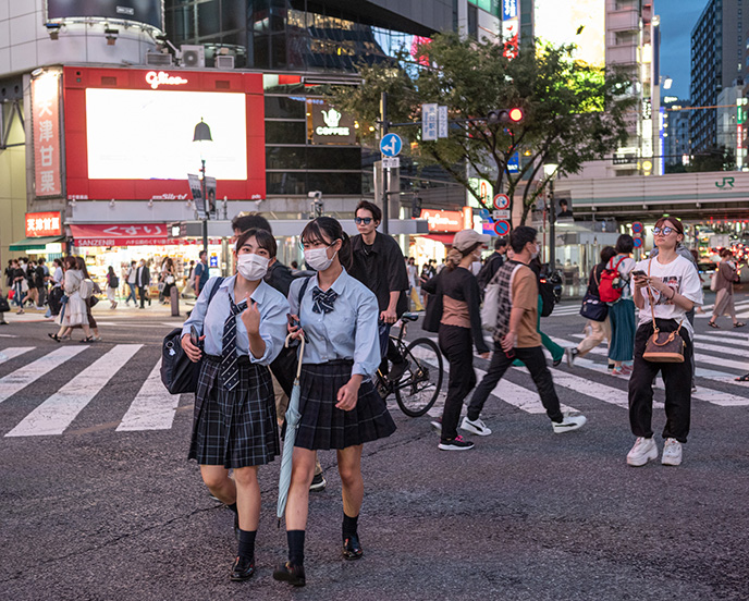 tokyo stylish chic school uniforms plaid skirts girls