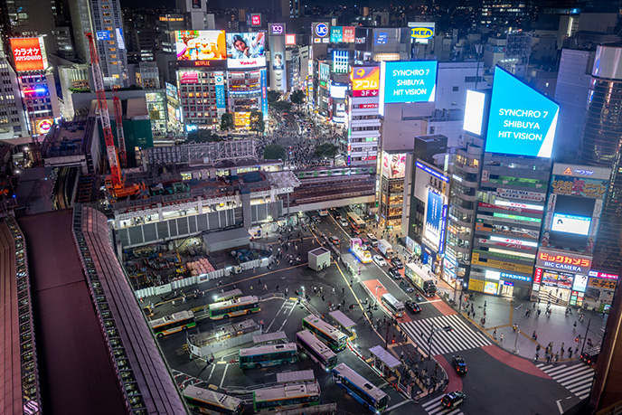 shibuya tokyo dslr night photography 