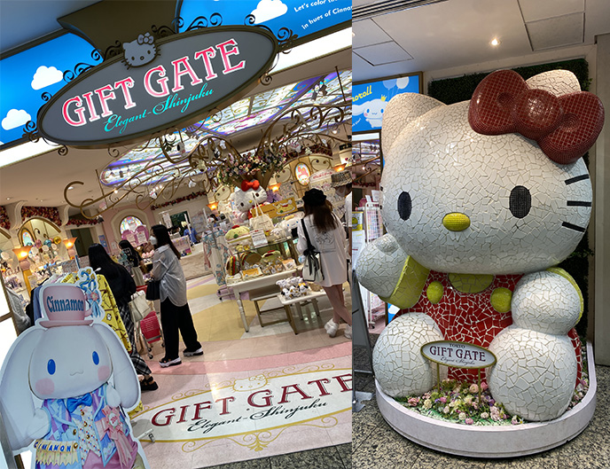 sanrio gift gate elegant shinjuku hello kitty statue