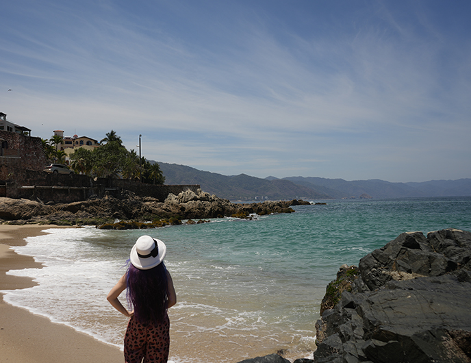 best beach south puerto vallarta near zona romantica conchas chinas