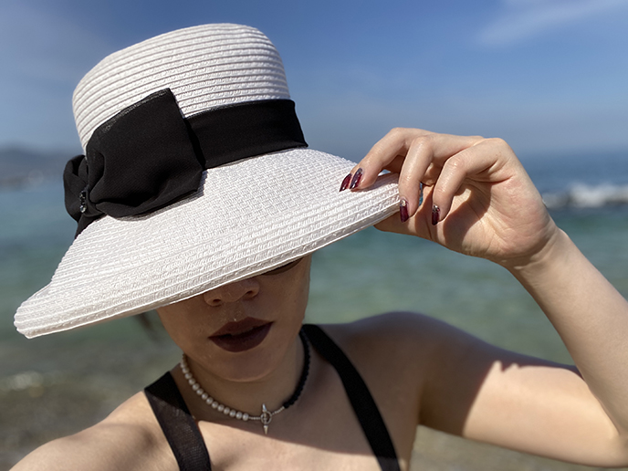 audrey hepburn Downturn Brim wide brimmed sun Hat 