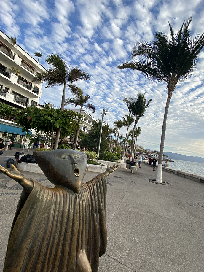 strange funny art sculptures malecon puerto vallarta 