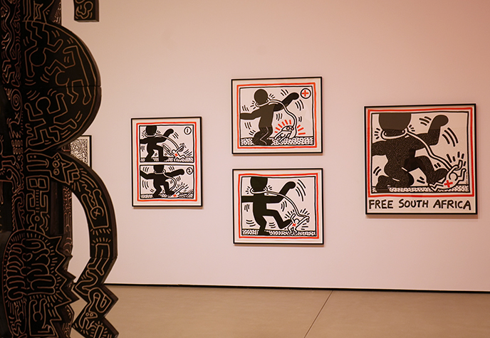 keith haring free south africa apartheid protest art