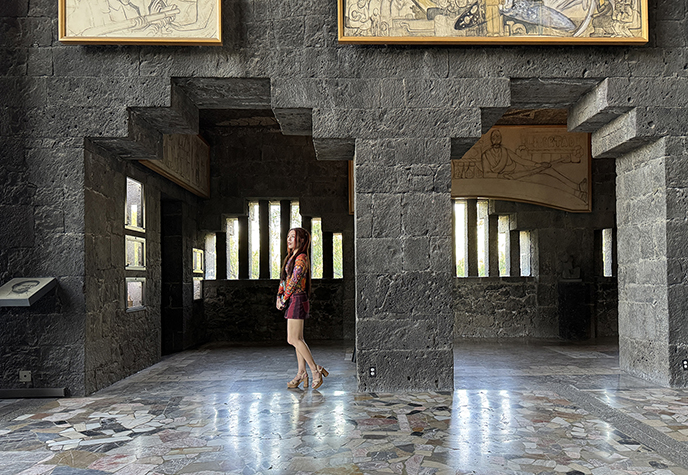 hell altar underworld of Diego Rivera's Anahuacalli Museum in Mexico City