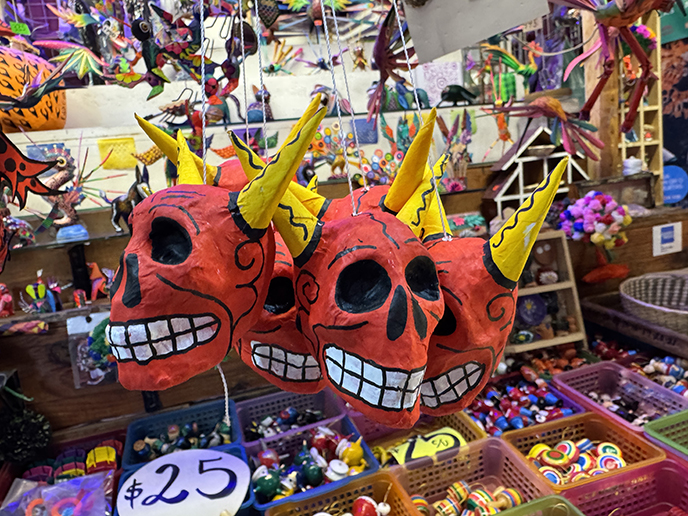 red mexican devils demons ghouls haunted shops