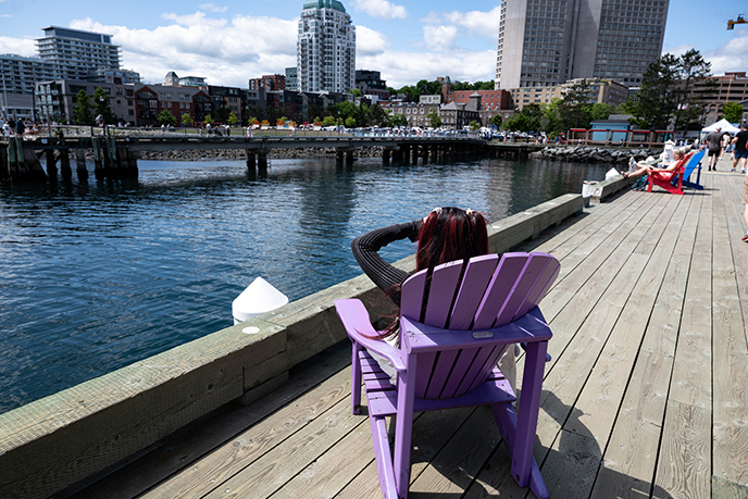 purple adriondack chair maritime coastal marine wood wooden chairs
