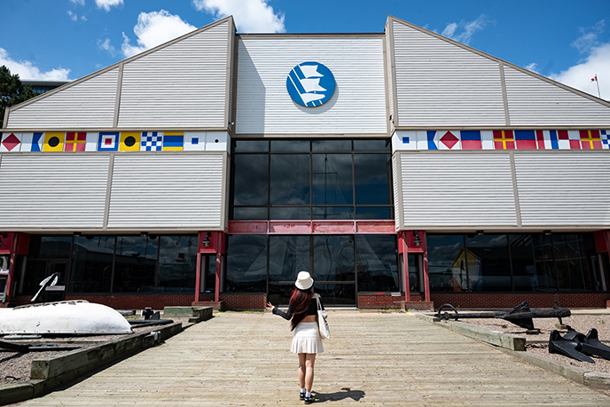 Maritime Museum of the Atlantic building entrance outside halifax 