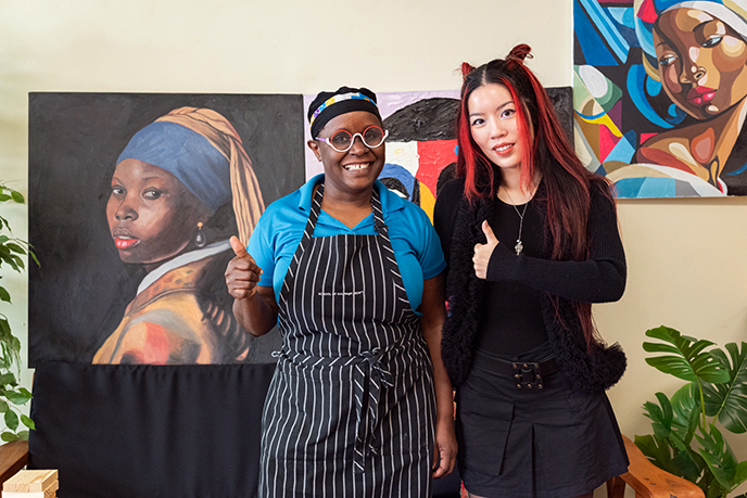Chef Pamela Leonforde, vegan caribbean cook Café Caye Mangé